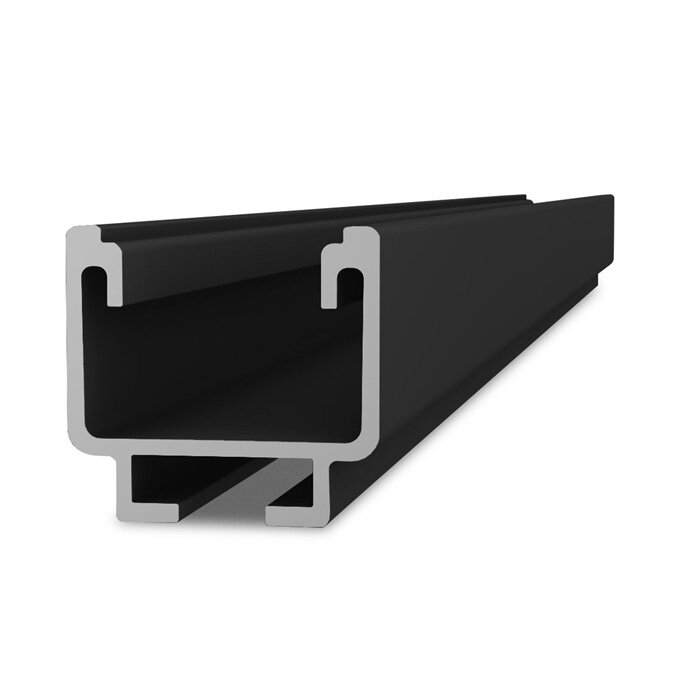 [A04237] K2 SolidRail Light – 5,95 m, zwart geanodiseerd