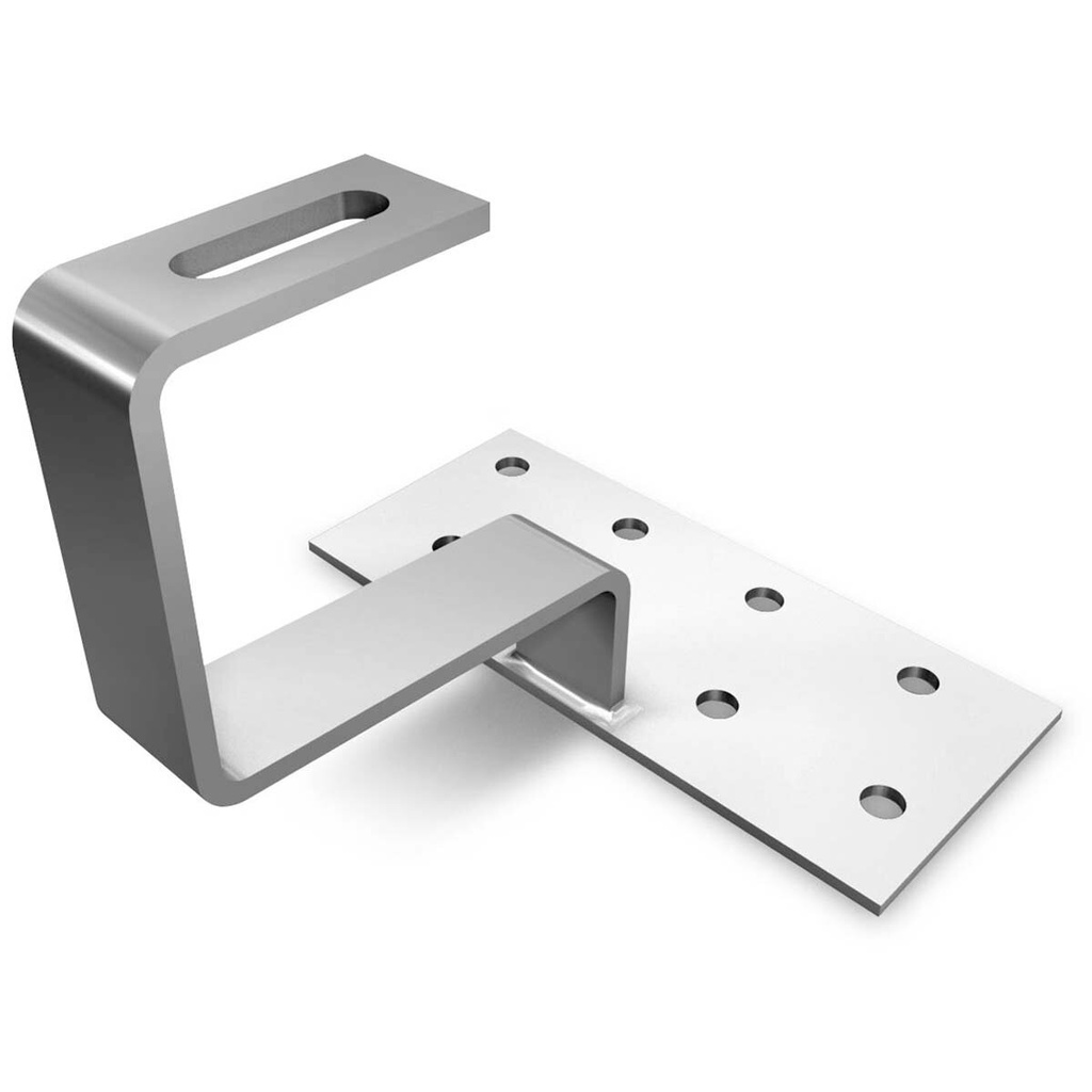 [A01436] K2 Dachhaken für Pfannenziegel Grundplatte: 150x60x5 mm, Ausleger: 30x6 mm