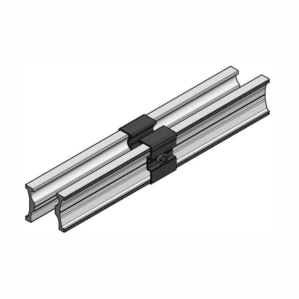 SL Rack interne connector RAIL 2.0 voor RAIL 40, zwart geanodiseerd