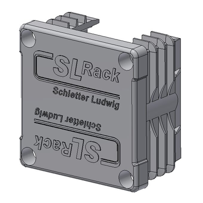 [A03792] SL Rack plastic end cap RAIL 40, grey