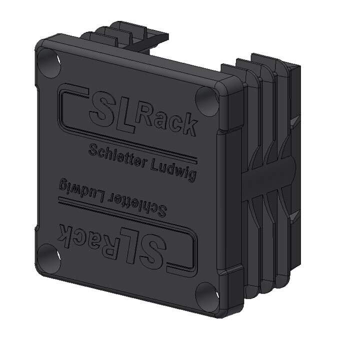 [A03793] SL Rack plastic end cap RAIL 40, black