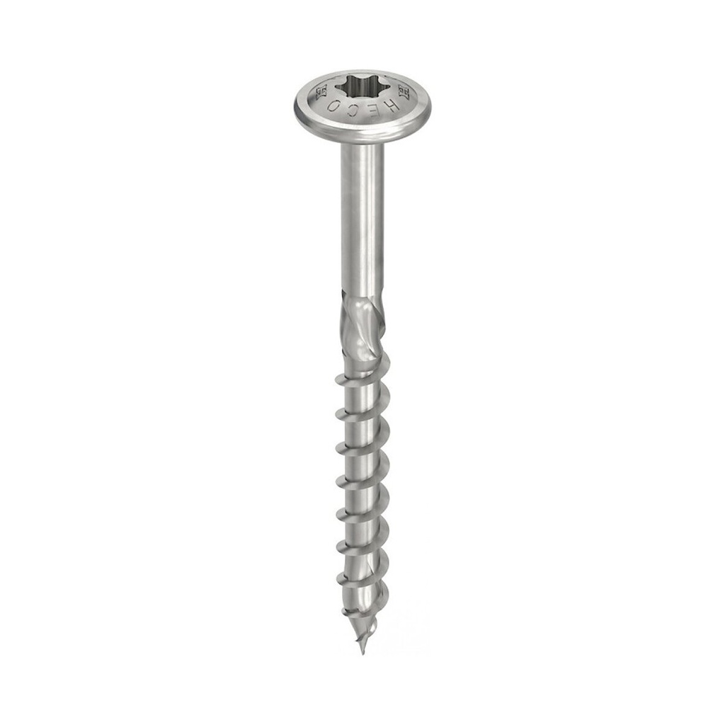 [A02918] Holzschraube 8x160 Teilgewinde T-Drive T-40 Tellerkopf Edelstahl A2