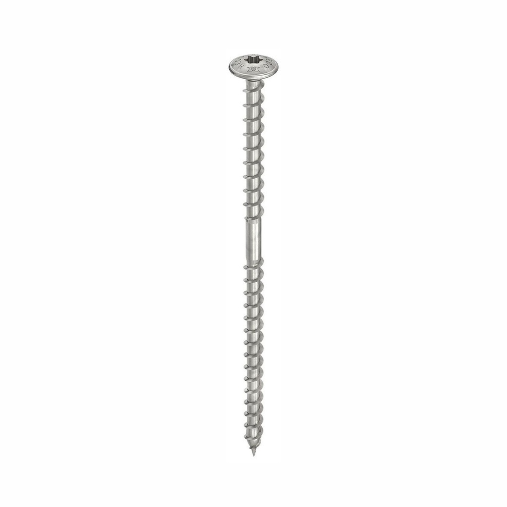 Holzschraube T-Solar 8x300 UK-Gewinde T-Drive T-40 Tellerkopf Edelstahl A2