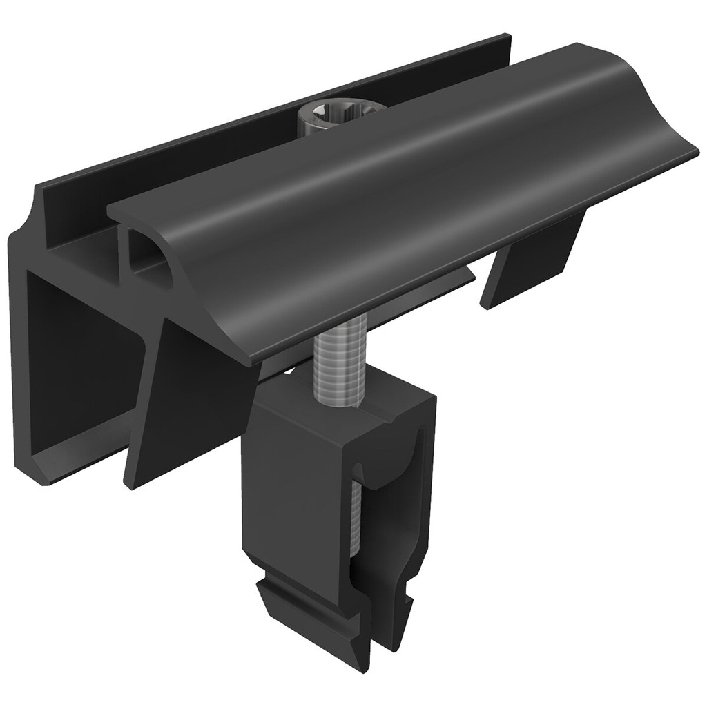 [A03738] SL Rack End Clamp Vario (without earthing), black anodised
