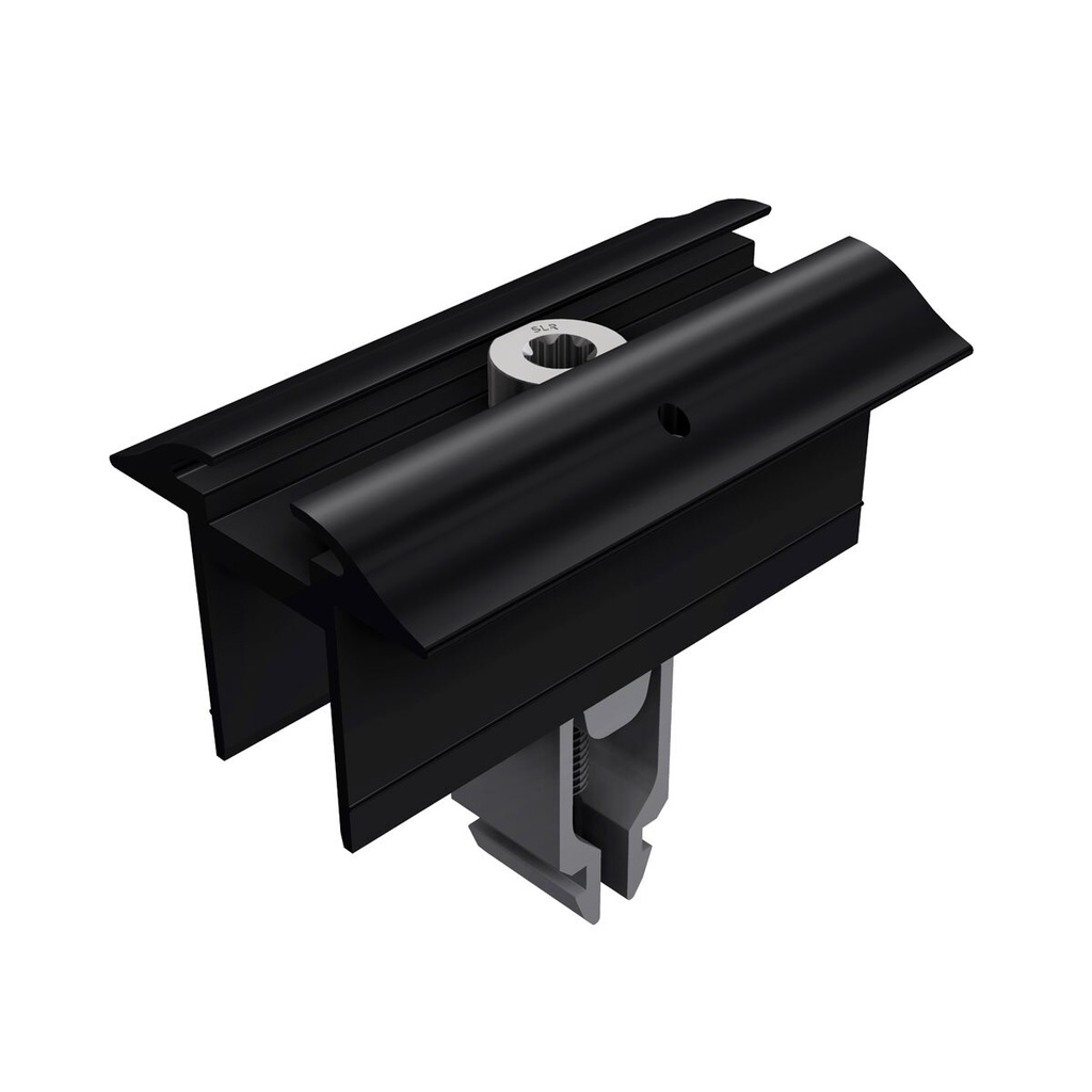 [A07107] SL Rack centre clamp without earthing, black anodised, 28–45 mm