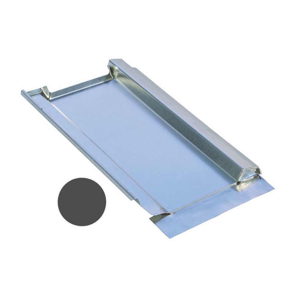 [A01191] Marzari metal roofing sheet, Grande 300 type, black-grey