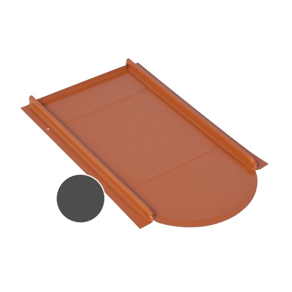 [A01171] Marzari Vario metal roofing sheet, black-grey