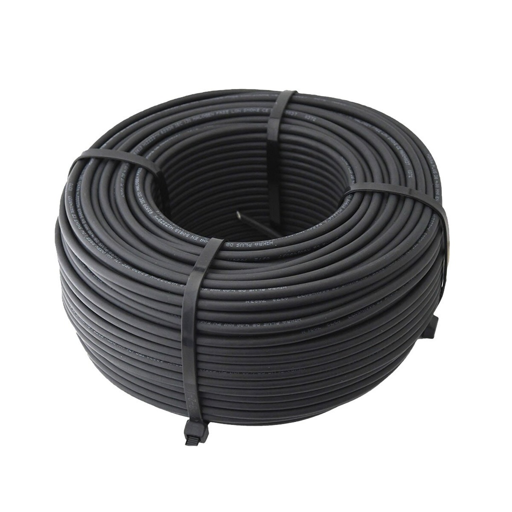[A05645] HIS Hikra Sol-kabelring, zwart, 4 mm², ring van 100 m