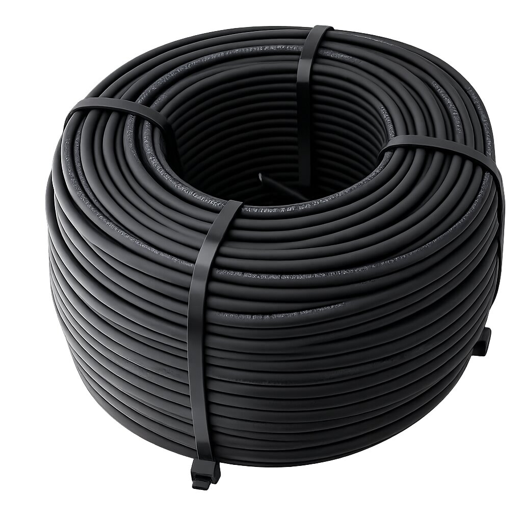 [A06816] HIS Hikra Sol Kabelring schwarz, 6 mm², 100m Ring, B2CA