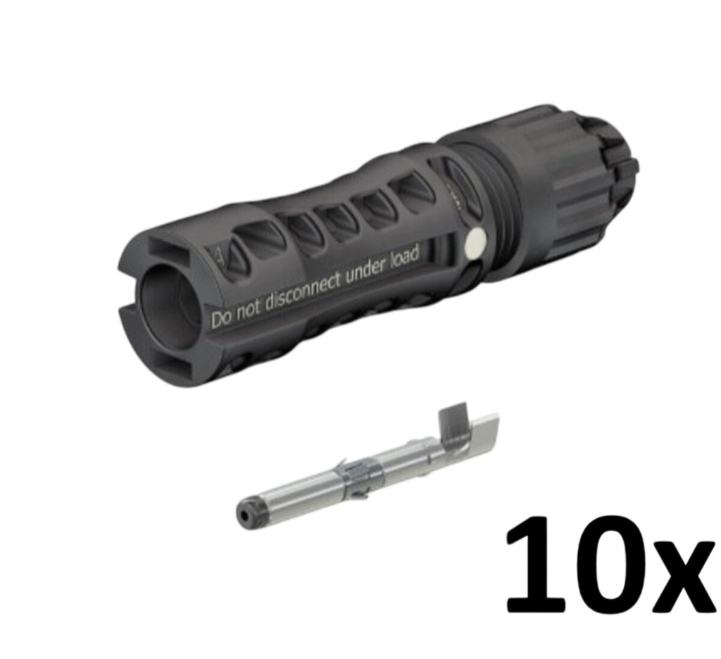 [A06925] Stäubli MC4 Evo 2-connector, 4,0–6,0 mm² (Ø 4,7–6,4 mm), verpakking van 10 stuks