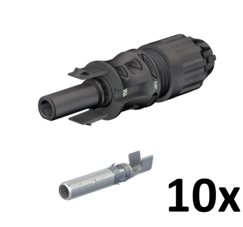 [A06924] Stäubli MC4 Evo 2 connector, 4.0–6.0 mm² (Ø 4.7–6.4 mm), pack of 10